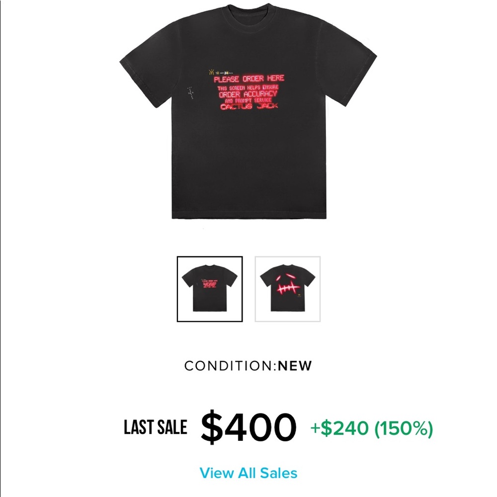 Travis Scott x McDonald’s Order Here T
